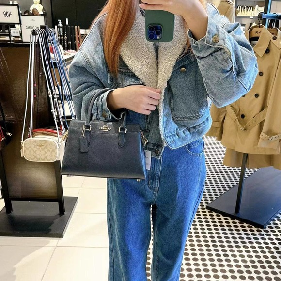 Coach Handbags - Coach CH297 Mini Darcie Carryall IN Midnight